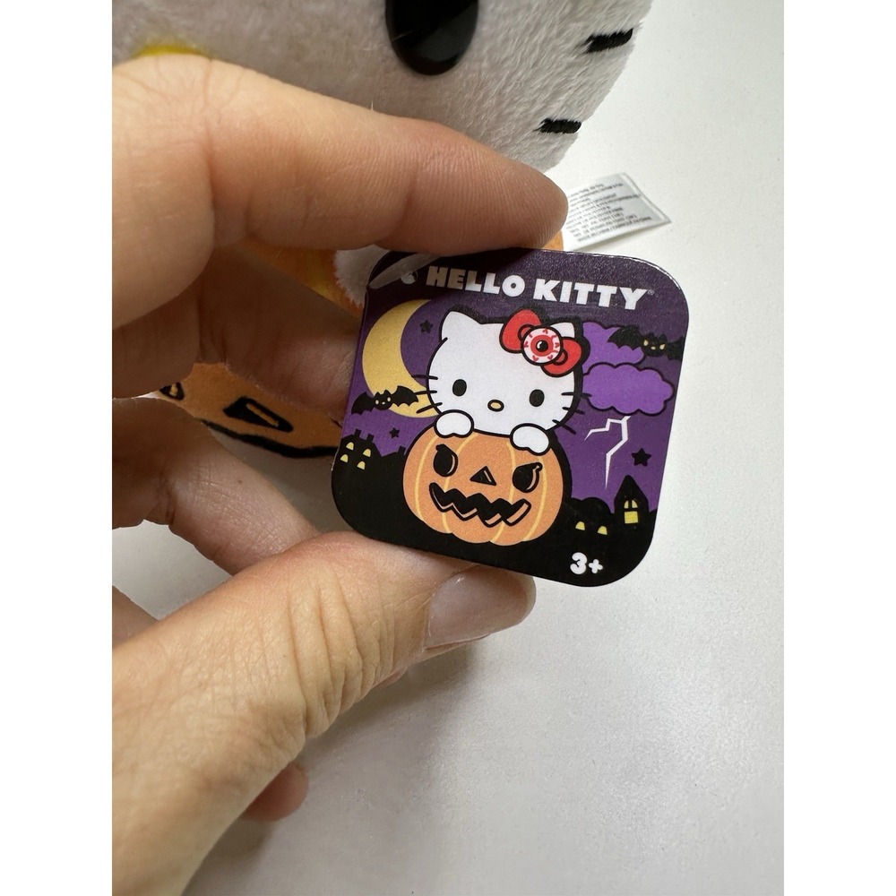 Sanrio Hello Kitty Halloween Witch Jack O Lantern Pumpkin Plush Set 2 Tags - Picture 9 of 11